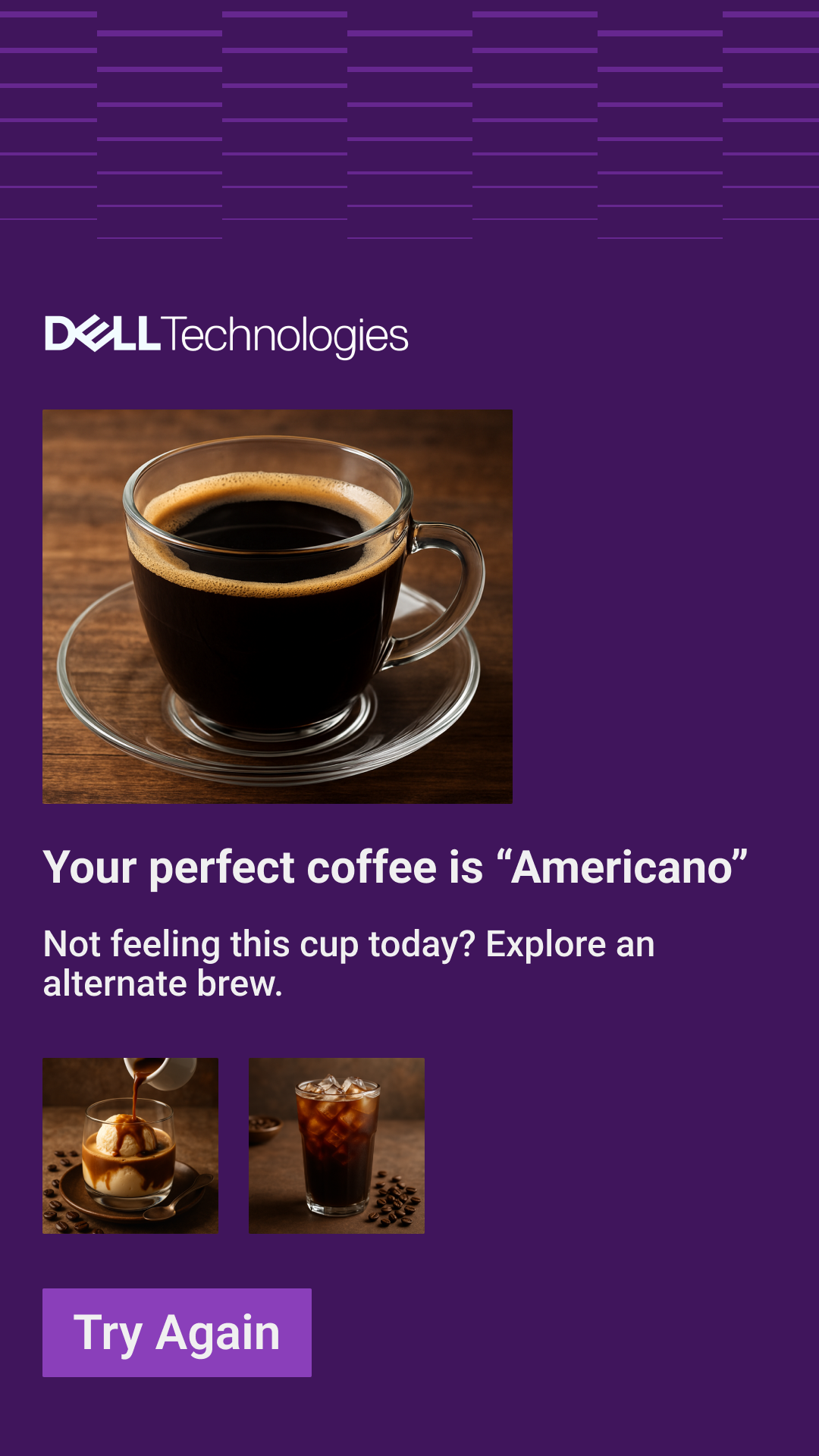 Your perfect coffee — personalised recommendation