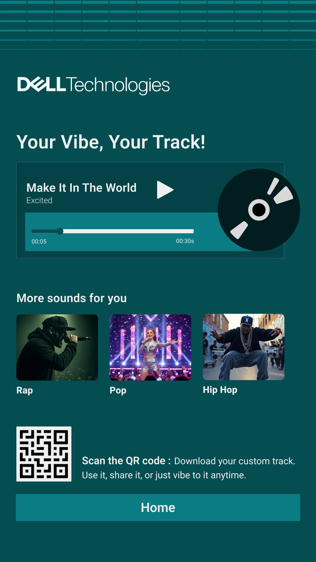 Your Vibe, Your Track — download via QR