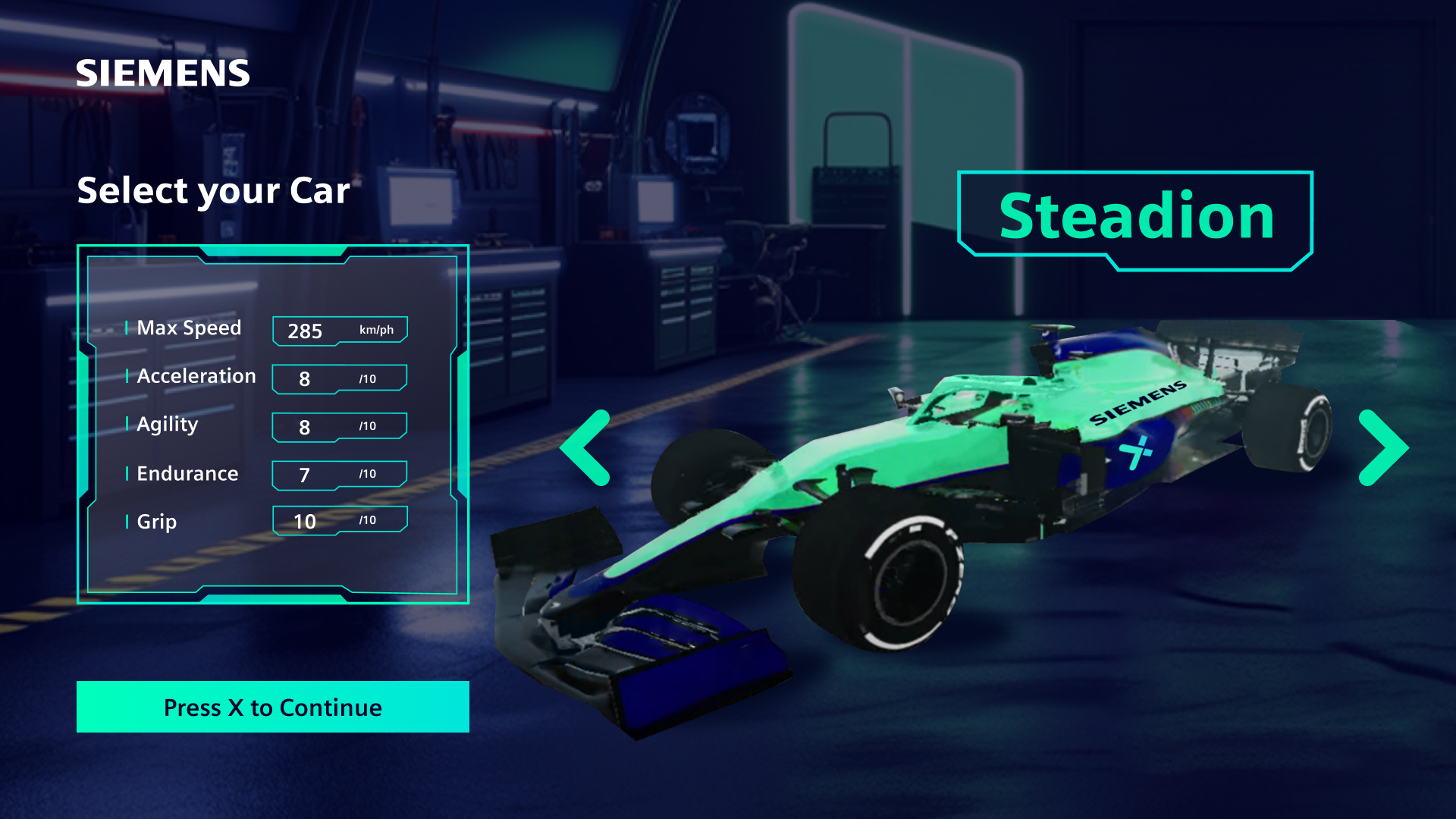 Siemens F1 Racing Experience — visual